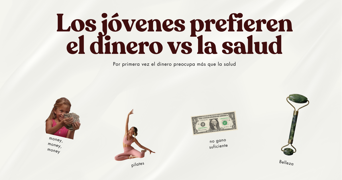 El dinero ha superado a la salud como principal preocupación de los menores de 40