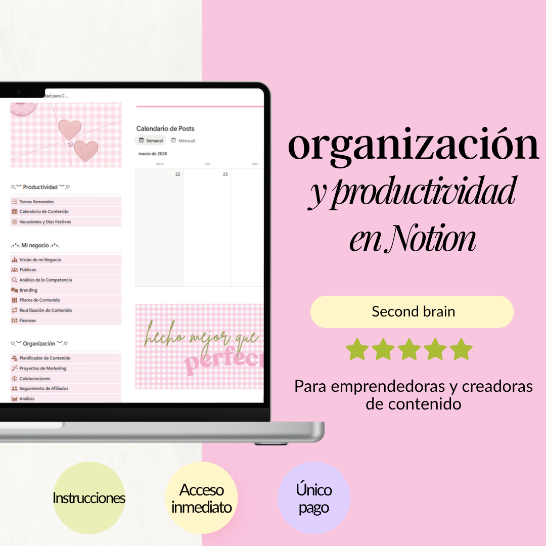 Plantilla de productividad 🧠| Pequeños negocios