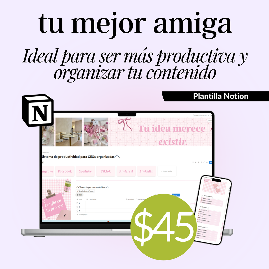 Plantilla de productividad 🧠| Pequeños negocios